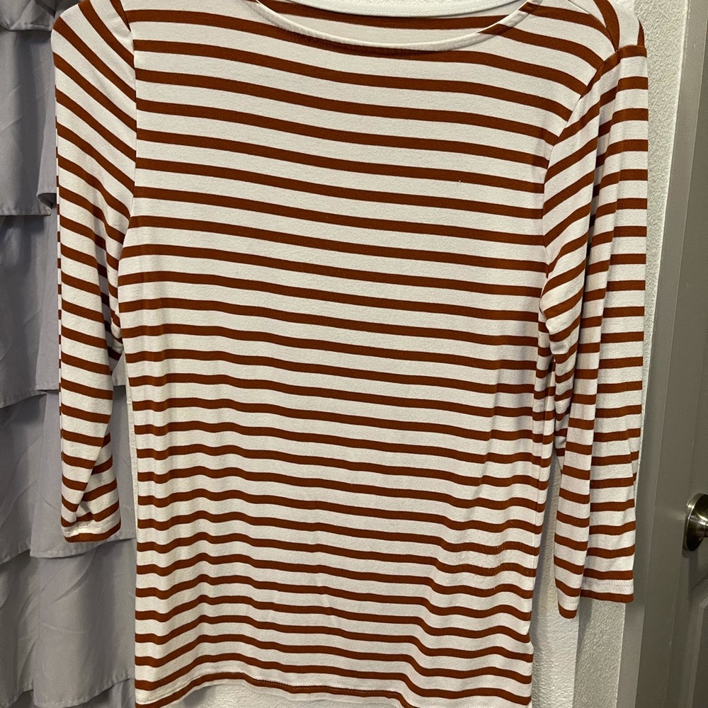 Orange and White long sleeve